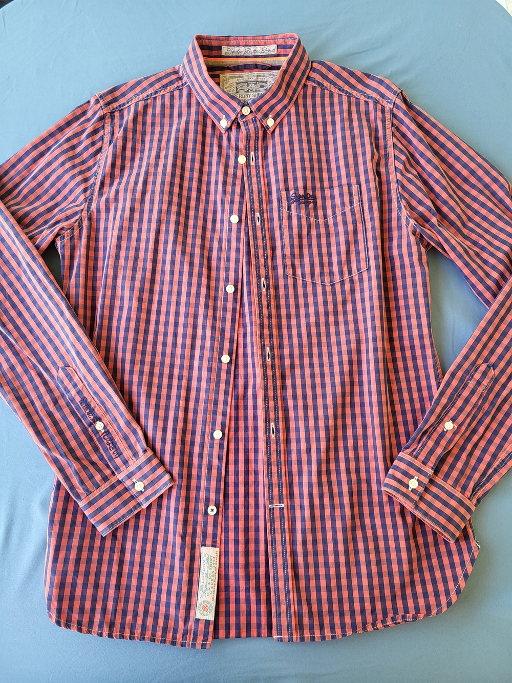 Red & Blue Check Button-Down Shirt